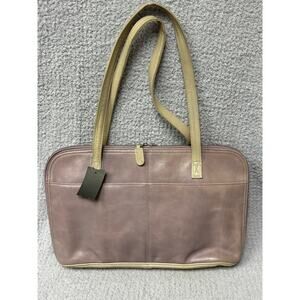 Latico Pink Leather Attaché Tote Shoulder Bag Distressed AS IS #66855